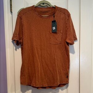 John Varvatos Short Sleeve Pocket Tee in Rust Orange - NEW W/ TAG